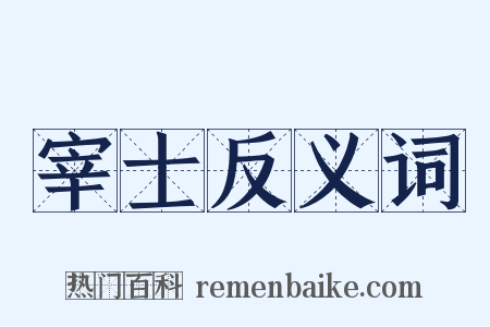 宰士反义词是什么意思的图片